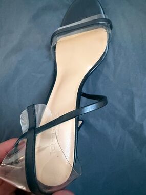 Tony Bianco Black Strappy Heel with Clear Panels